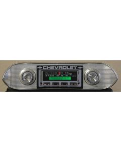 1962-1965 Chevy Nova Vintage Car Audio Stereo Radio KHE-300 AM/FM Manual Tuning Chrome Face