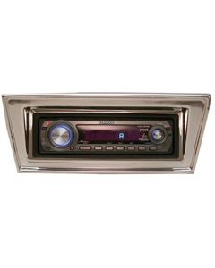 Chevy II-Nova Stereo Radio, KHE-100, AM/FM, Manual Tuning, Chrome Face, Chrome Bezel, 1966-1967