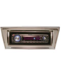Chevy II-Nova Stereo Radio, KHE-300, AM/FM, Manual Tuning, Black Face, Chrome Bezel, 1966-1967