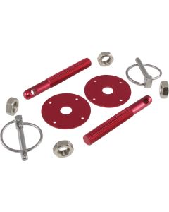 Aluminum Hood Pin Kit, Red