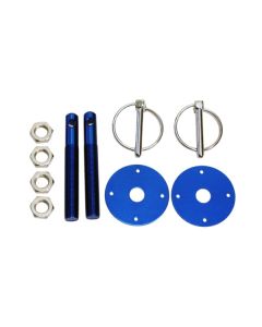 Aluminum Hood Pin Kit, Blue