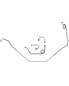 Nova Brake Line Set, 4 Pcs, Manual Drum, O.E.M. Steel,  1969-1973