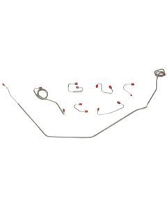 Nova Brake Line Set, Power Disc, Stainless Steel, Seven Piece Set, 1970