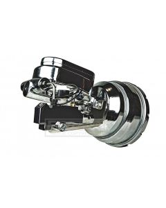 Nova 8" Chrome Booster & Master Combo Kit, Slimline Series,Front Disc And Rear Disc, 1968-1974