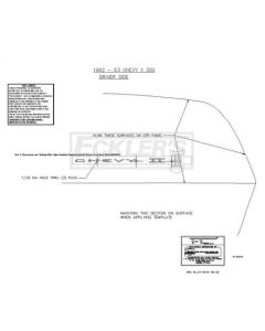 Nova Chevy II 300 Quarter Panel Emblem Template Kit, 1962-1963