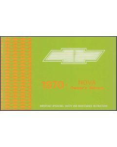 Nova Owner's Manual, 1970