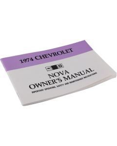 Nova Owner's Manual, 1974