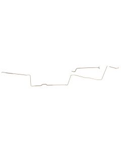 Nova And Chevy II Front To Rear Fuel Line, Two Piece, V8 And L79, 3/8", Stainless Steel, 1966-1967
