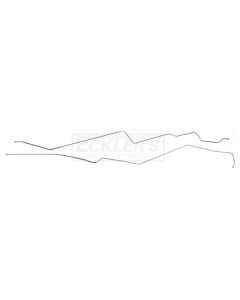 Nova  Front To Rear Fuel Return Line, Two Piece, V8, 1/4", Steel, 1969-1973