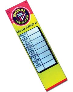 Nova Signal Door Jamb Mileage Tag, 1967-1981