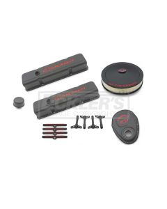 Nova And Chevy II Engine Dress Up Kit, Black Crinkle Finish, Small Block, 1962-1979