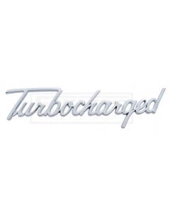 Nova And Chevy II "Turbocharged" Script Emblem, Chrome, 1962-1979