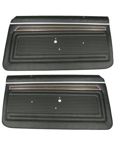 1970 Distinctive Industries Nova Front Door Panels With Rosewood Strip, Custom And Super Sport, Preassembled