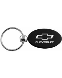 Chevy Oval Key Chain, Anodized Aluminum, With Bowtie Logo