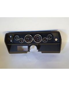 Nova Classic Dash Complete Six Gauge Panel With Autometer Gauges Phantom Carbon Fiber Gauges, 1968