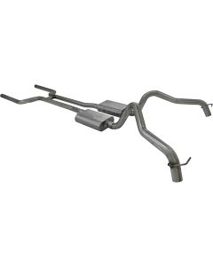 Nova And Chevy II Flowmaster American Thunder Dual Exhaust, Header Back System, Stainless Steel, 1968-1974