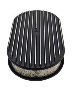 Aluminum Black 15'' Air Cleaner Paper Filter, Full Finned