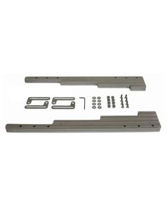 Billet Aluminum 9.5 MM Wire Loom Set, Ball Milled, Chrome