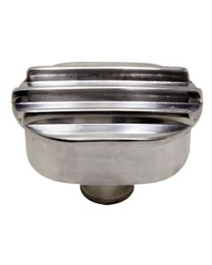 Polished Billet Aluminum Breather, Finned