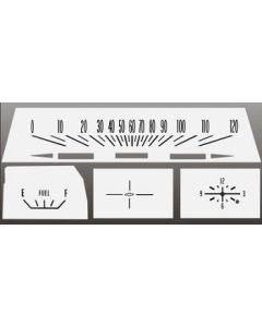 White Face Gauges Instrument Cluster Overlay,Nova, 1966..1967