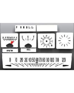 Chevrolet® Nova Instrument Cluster White Face Gauges, 1968