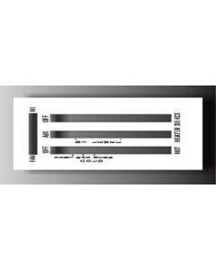 Chevrolet® Nova White Face Heater Control Overlay, 1971..1974