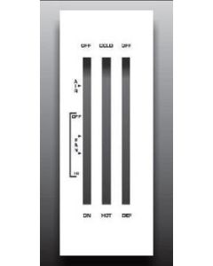 Chevrolet® Nova White Face Heater Control Overlay,HVAC,1976