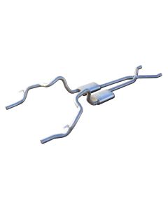 Nova - Pypes Exhaust XMember Back W/Street Pro Mufflers, 1968-1974