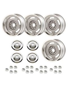 RallyWheel Kit, Alum W/Flat Disc Brake Style Centers, 17x9