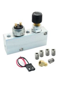 Nova Proportioning Valve, Adjustable With Brake Light Switch, Chrome, 1962-1979