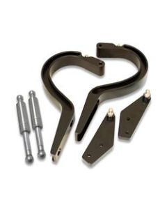 1966-1967 Nova Trunk Hinges,Billet Aluminum, Gloss Black