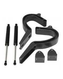 1963-1965  Nova Trunk Hinges,Billet Aluminum, Black Gloss