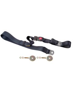 1962-1972 Nova Seat Belt - Black - 74 Inches - Modern Push-button Style