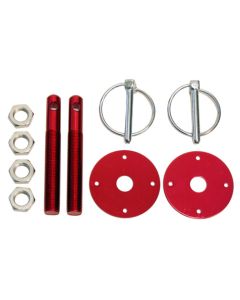 Aluminum Hood Pin Kit, Red