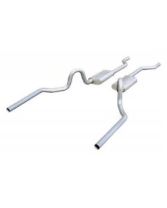 1964-1972 Chevelle Exhaust, 2.5" Violator Crossmember Back Exhaust W/O X-Pipe System,Pypes