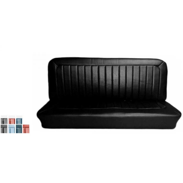 1965 1966 Chevy C10 Bench Seat Cover Two Tone Vinyl With Vertical Pleated Inserts Distinctive Industries - Chevy C10 Bench Seat Cover